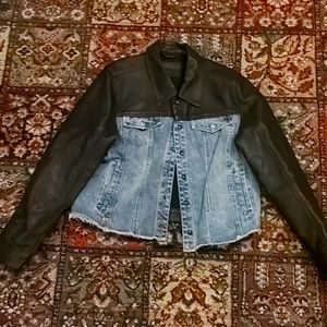 Blank NYC pleather and denim jacket